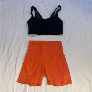 Lululemon Coral High Waisted Shorts